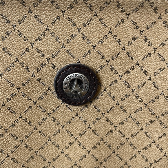 La Tour Eiffel monogram pochette with long strap - in brown/tan coated canvas - Picture 3 of 5